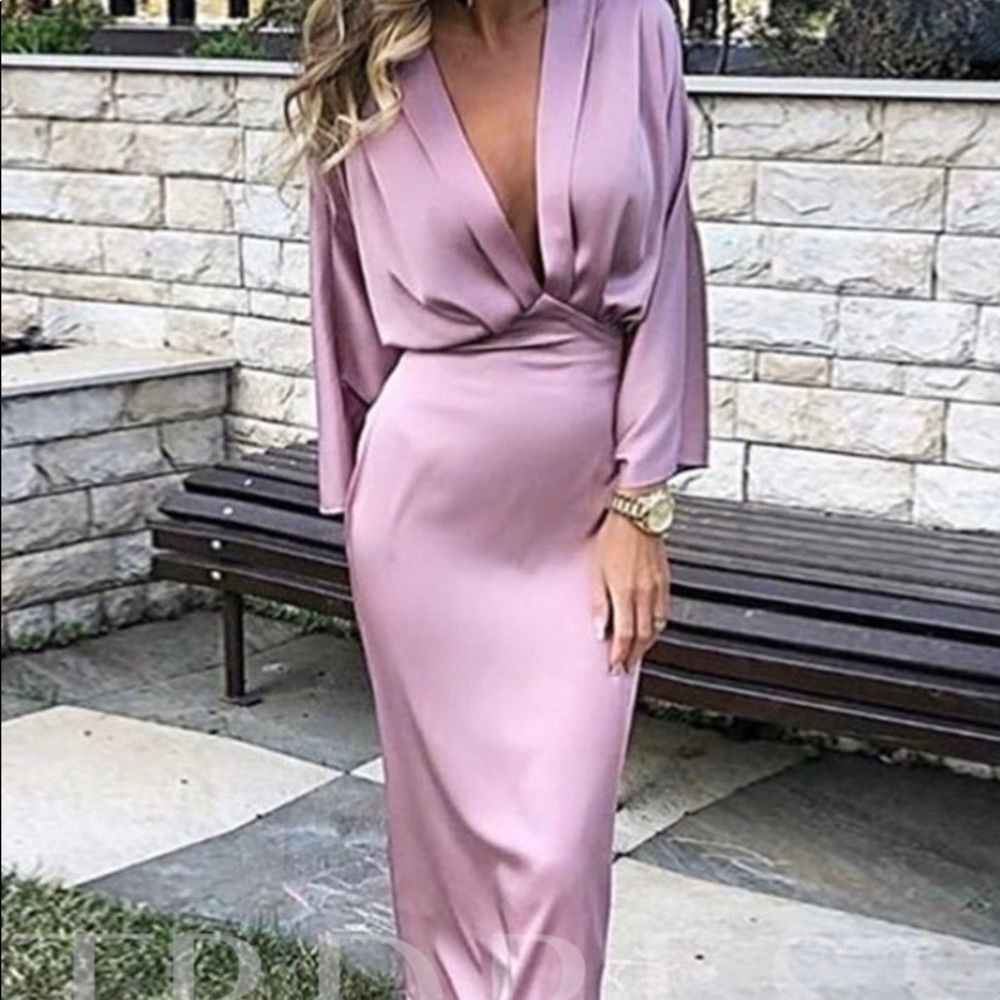 Beautiful satin purple dress